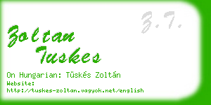 zoltan tuskes business card